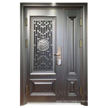 American Canada  wholesale electroplating  painting entry entrance french interior security steel door for courtyard
